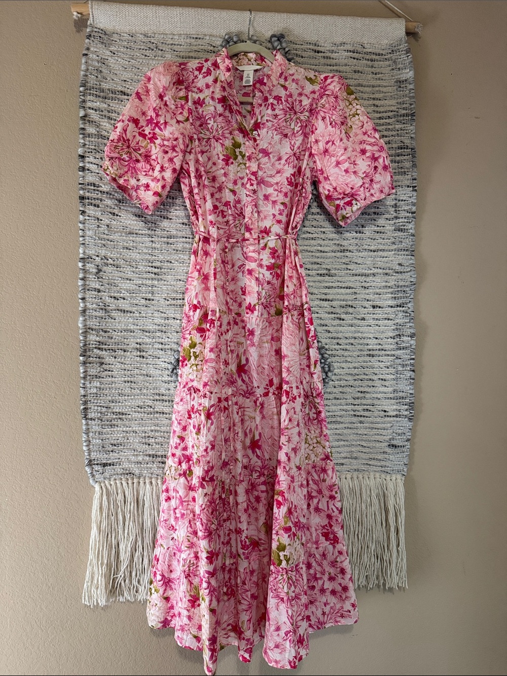 H&M Pink Floral Maxi Dress